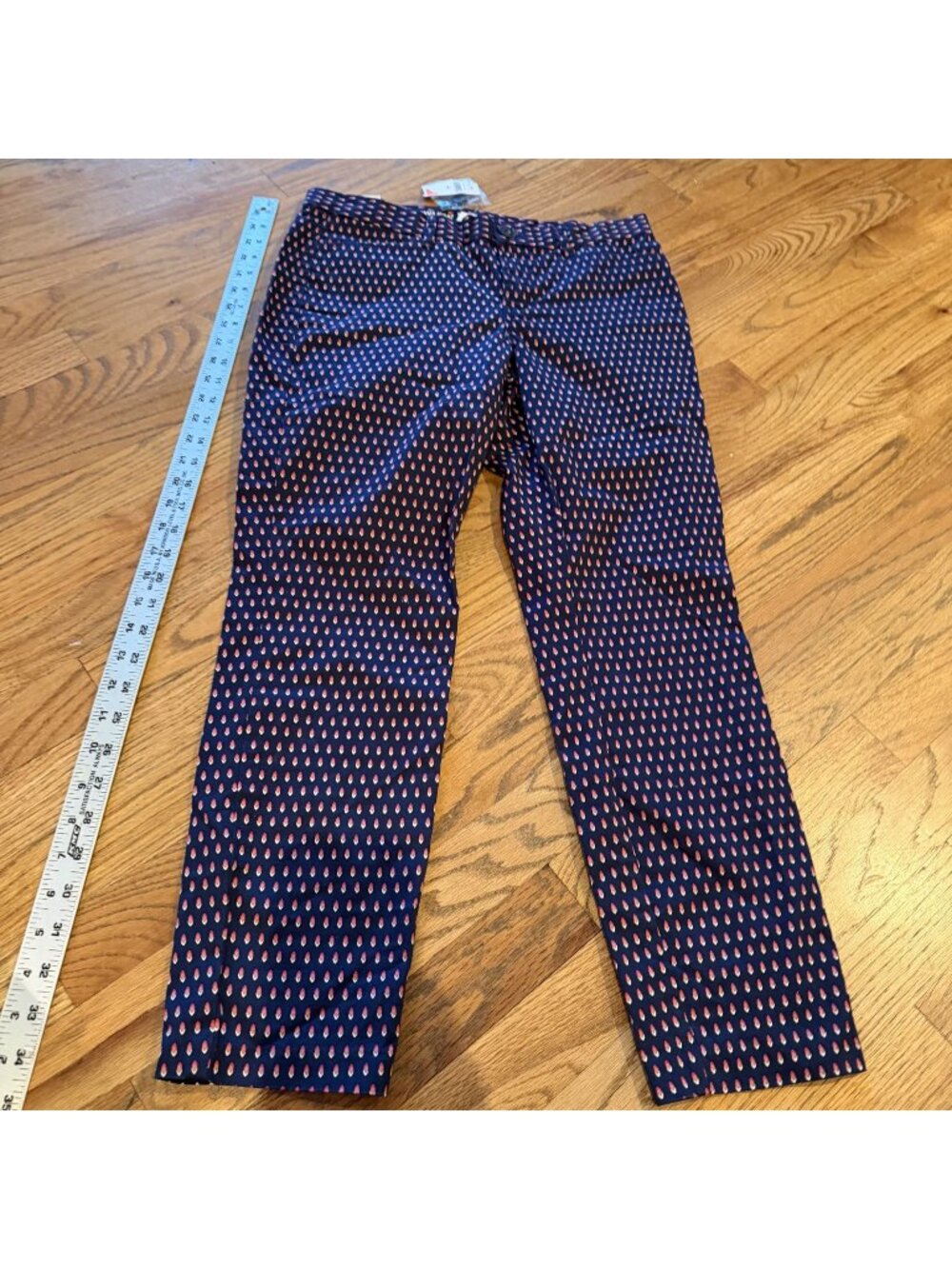 GAP WOMENS BLUE & PINK SLIM CITY PANTS NEW SIZE 2 CROPPED